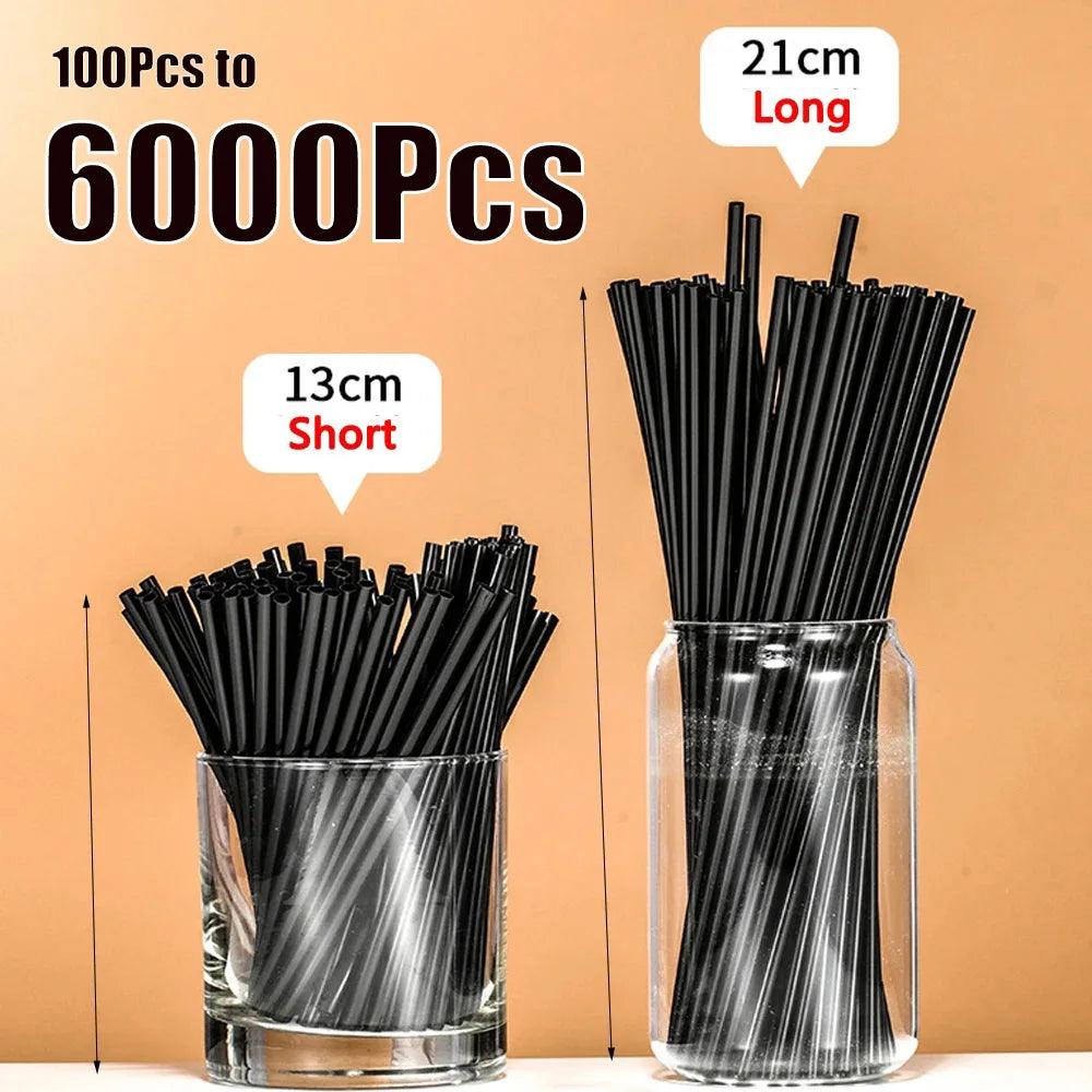 Black Cocktail Straws
