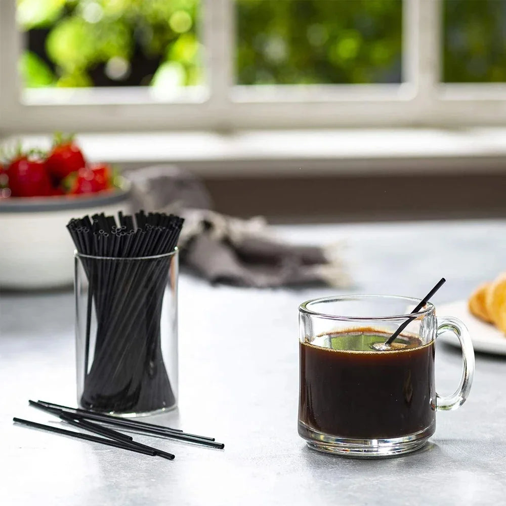 Black Cocktail Straws